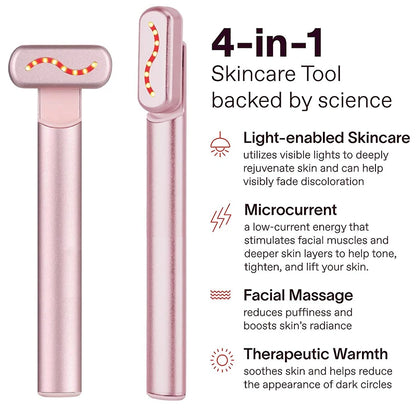 Microcurrent Face Lifting & Red Light Facial Wand