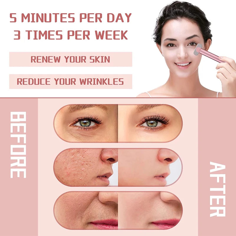 Microcurrent Face Lifting & Red Light Facial Wand